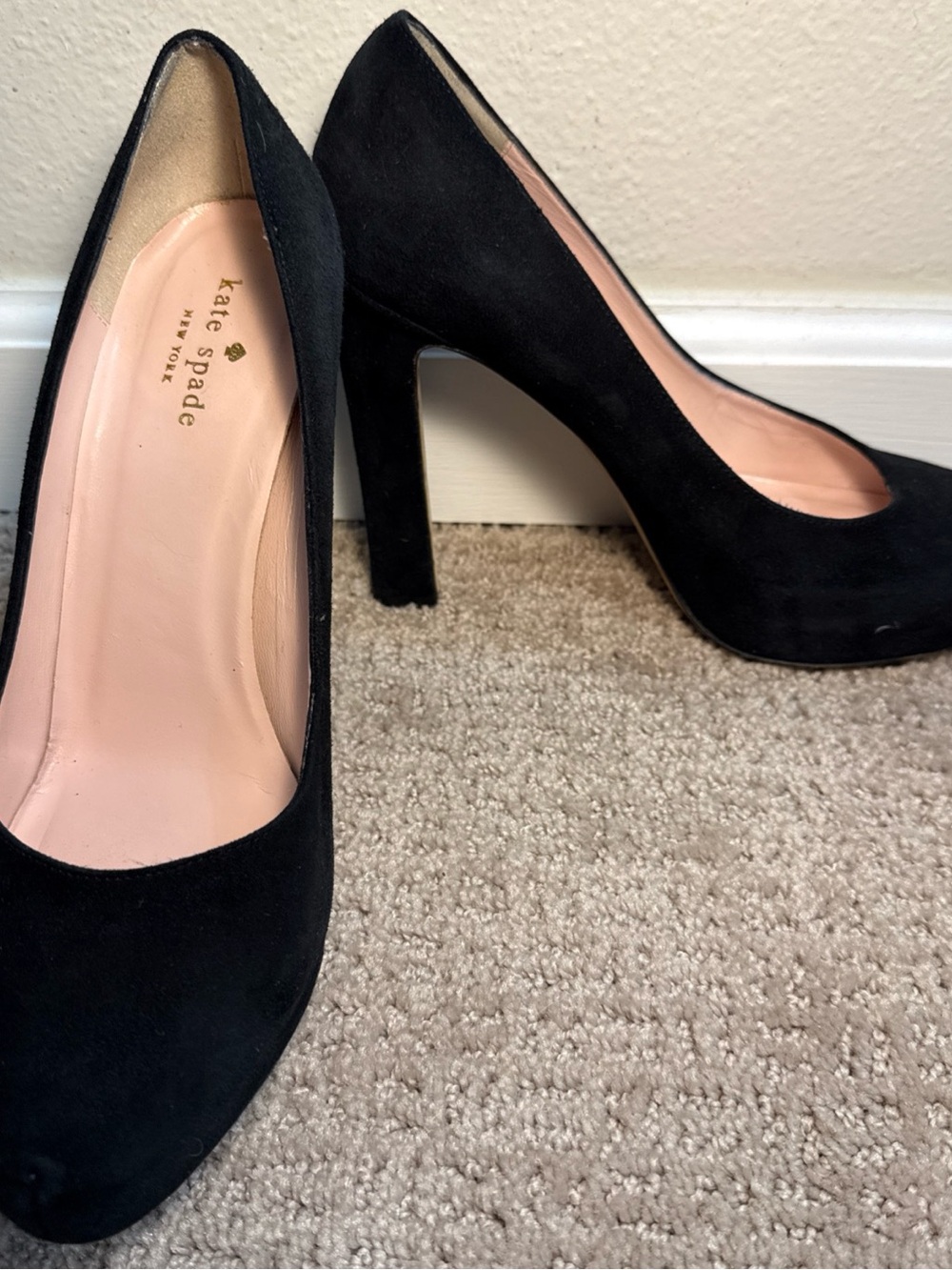 Kate Spade Black Suede High Heel Pumps
